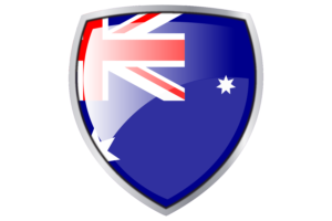 Australia Flag Couche Heraldic Shield flag