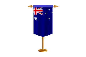Australia Flag Illustration with Stand flag