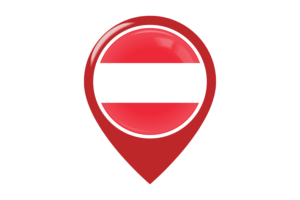 Austria Flag Map Pin Icon flag