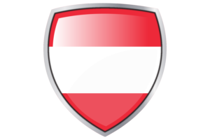 Austria Flag Couche Heraldic Shield flag