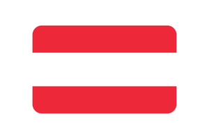 Austria Flag Triangle Rounded Shape flag