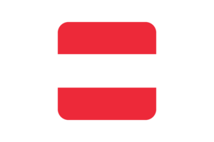 Austria Flag Square Rounded Shape flag