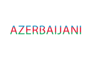 Azerbaijan Text Art flag