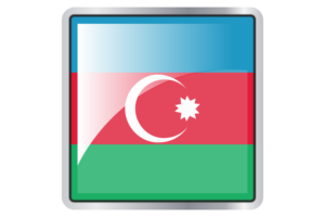 Azerbaijan Flag Square icon flag