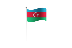 Waving Flag of Azerbaijan flag