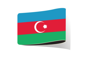 Azerbaijan Flag Illustration Clipart flag