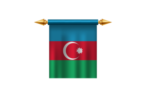 Azerbaijan Royal Emblem flag