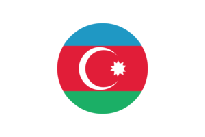 Azerbaijan Flag Circle Vector Free flag