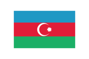 Azerbaijan Flag Triangle Vector Illustration flag