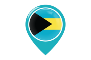Bahamas Flag Map Pin Icon flag