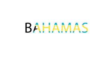Bahamas Text Art flag