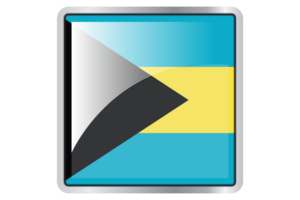 Bahamas Flag Square icon flag