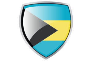 Bahamas Flag Couche Heraldic Shield flag