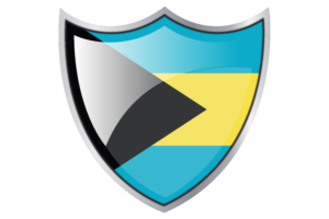 Shield with Flag of Bahamas flag
