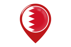 Bahrain Flag Map Pin Icon flag