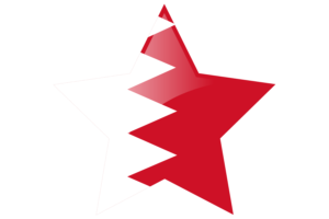 Bahrain Flag Star Icon flag