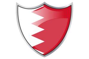 Shield with Flag of Bahrain flag