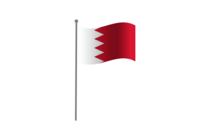 Waving Flag of Bahrain flag