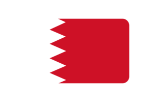 Bahrain Flag Triangle Rounded Shape flag