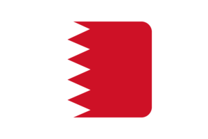Bahrain Flag Square Rounded Shape flag