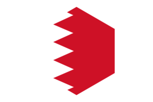 Bahrain Flag Hexagon Shape flag