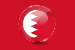 Bahrain Flag Glossy Round Button flag