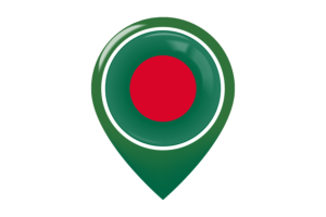 Bangladesh Flag Map Pin Icon flag