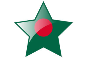 Bangladesh Flag Star Icon flag