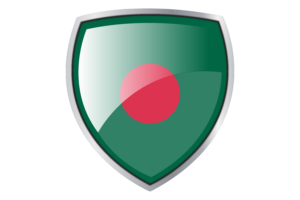 Bangladesh Flag Couche Heraldic Shield flag