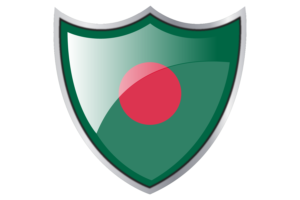 Shield with Flag of Bangladesh flag