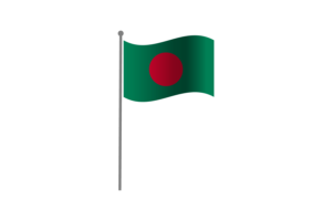 Waving Flag of Bangladesh flag