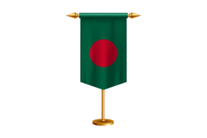 Bangladesh Flag Illustration with Stand flag