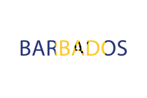 Barbados Text Art flag
