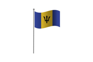 Waving Flag of Barbados flag