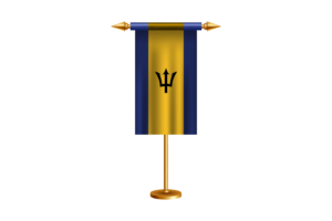 Barbados Ceremonial Flag Vector Free flag