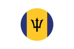 Barbados Flag Circle Vector Free flag