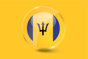 Barbados Flag Glossy Round Button flag