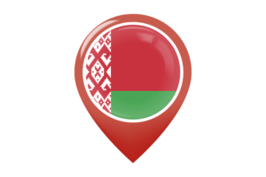Belarus Flag Map Pin Icon flag