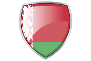 Belarus Flag Couche Heraldic Shield flag