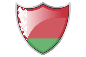 Shield with Flag of Belarus flag