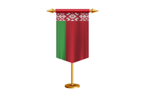 Belarus Flag Illustration with Stand flag