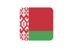 Belarus Flag Square Rounded Shape flag