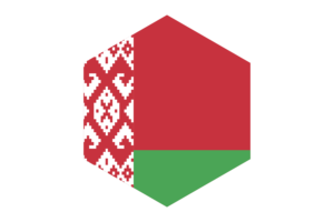 Belarus Flag Hexagon Shape flag