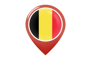 Belgium Flag Map Pin Icon flag