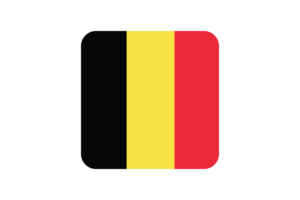 Belgium Flag Square Rounded Shape flag