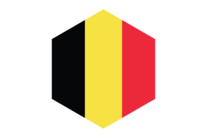Belgium Flag Hexagon Shape flag