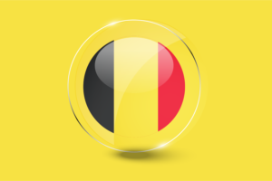 Belgium Flag Glossy Round Button flag