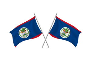 Belize Waving Friendship Flag flag