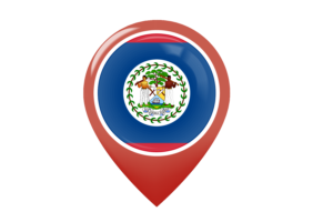 Belize Flag Map Pin Icon flag