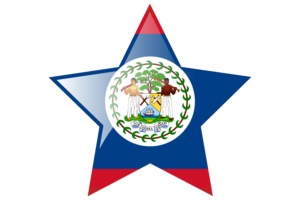 Belize Flag Star Icon flag
